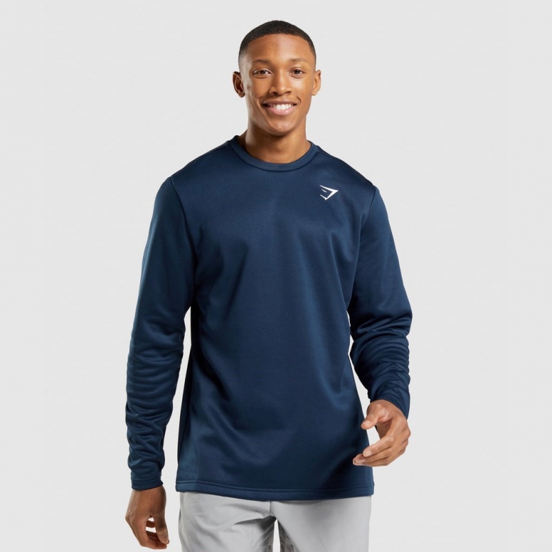 Sudadera Gymshark Arrival Crew Azul Marino | 19FYRUOBI