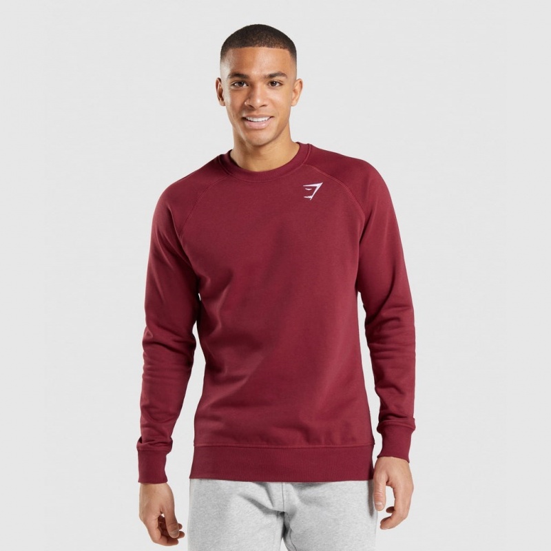 Sudadera Gymshark Crest Burdeos Rojas | 15DFUVHKC