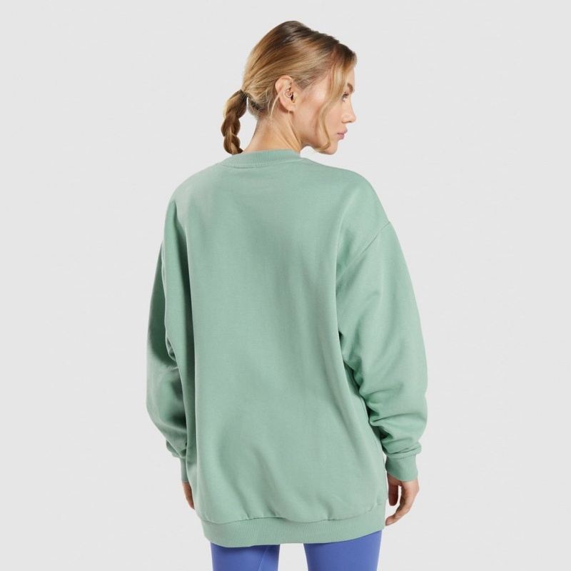 Sudadera Gymshark Entrenamiento Oversized Azules | 63ZTSIEHG