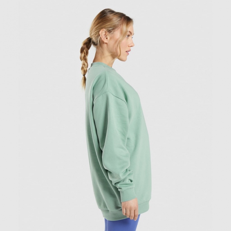 Sudadera Gymshark Entrenamiento Oversized Azules | 63ZTSIEHG