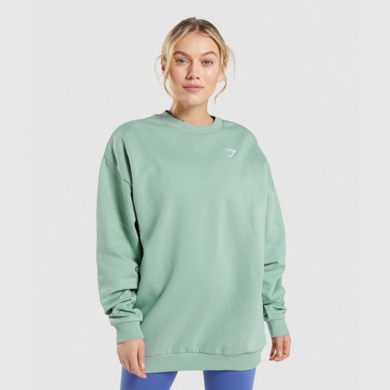 Sudadera Gymshark Entrenamiento Oversized Azules | 63ZTSIEHG