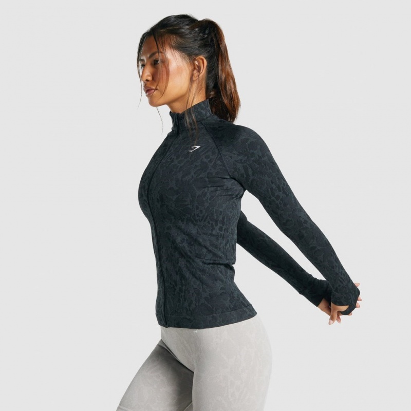 Sudadera con Capucha Gymshark Adapt Animal Seamless Zip Up Butterfly | 08PSJXQEC