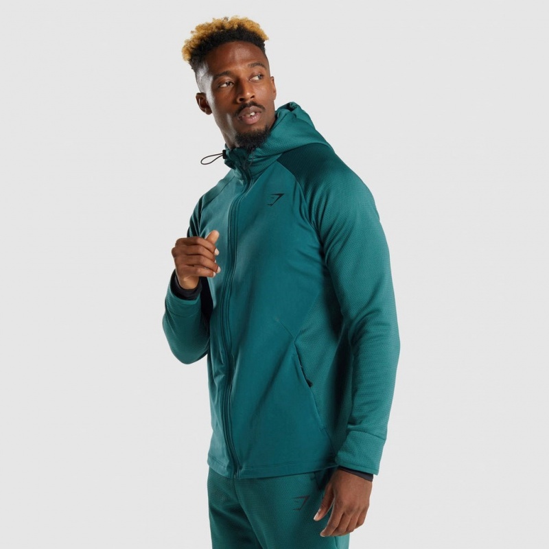 Sudadera con Capucha Gymshark Apex Zip Teal | 41IFZKDVR