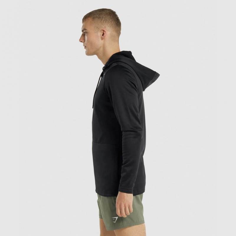 Sudadera con Capucha Gymshark Arrival Zip Up Negras | 72LDWYCNV