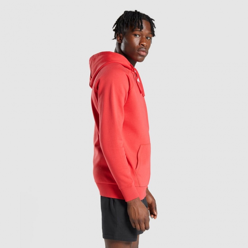 Sudadera con Capucha Gymshark Crest Zip Up Rojas | 83BPRSHNJ
