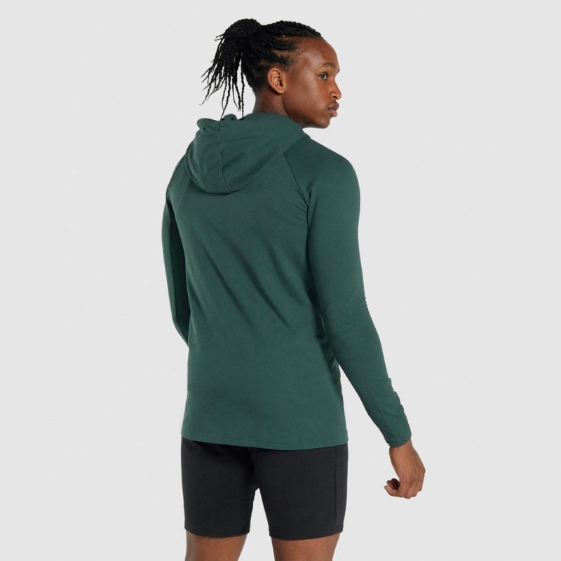 Sudadera con Capucha Gymshark Critical 2.0 Zip Up Verde Oscuro | 96VKYUAWI