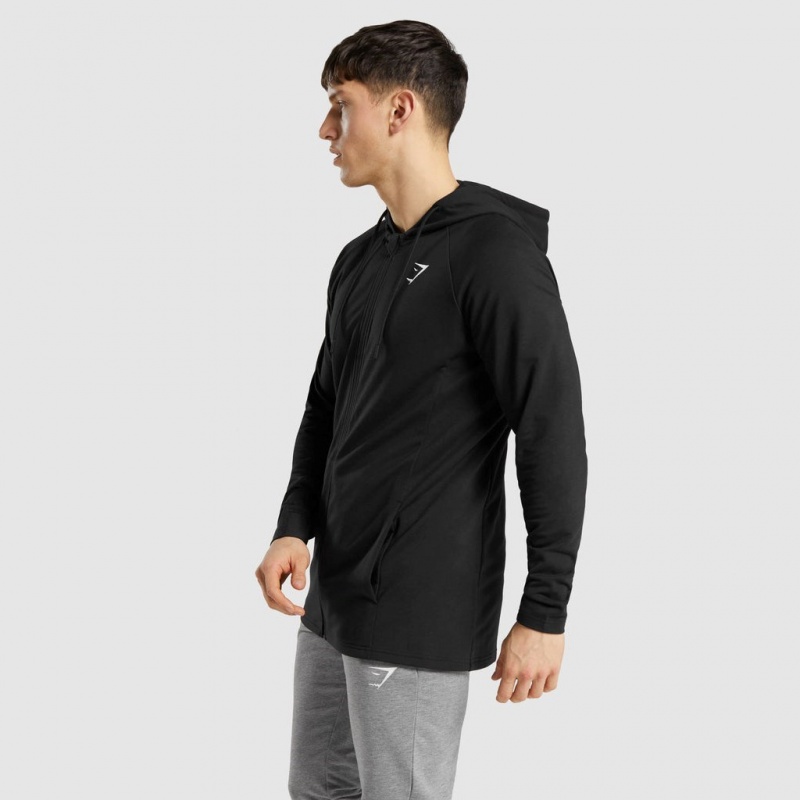 Sudadera con Capucha Gymshark Critical Zip Negras | 65SVLPNBY