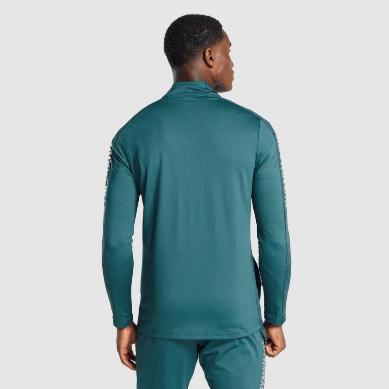 Sudadera con Capucha Gymshark Deporte Full Zip Teal | 42EYJIRXN