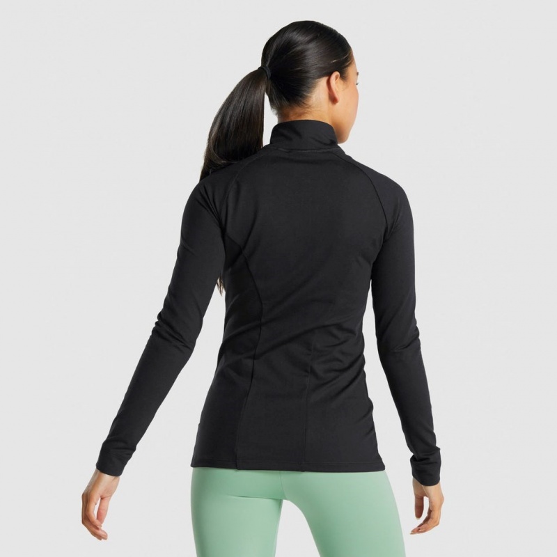 Sudadera con Capucha Gymshark Entrenamiento Zip Up Negras | 41VWRPXUK