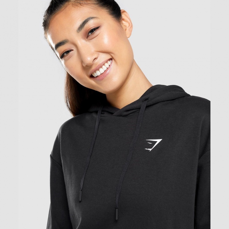 Sudadera con Capucha Gymshark Entrenamiento Oversized Negras | 41EFBQOKV