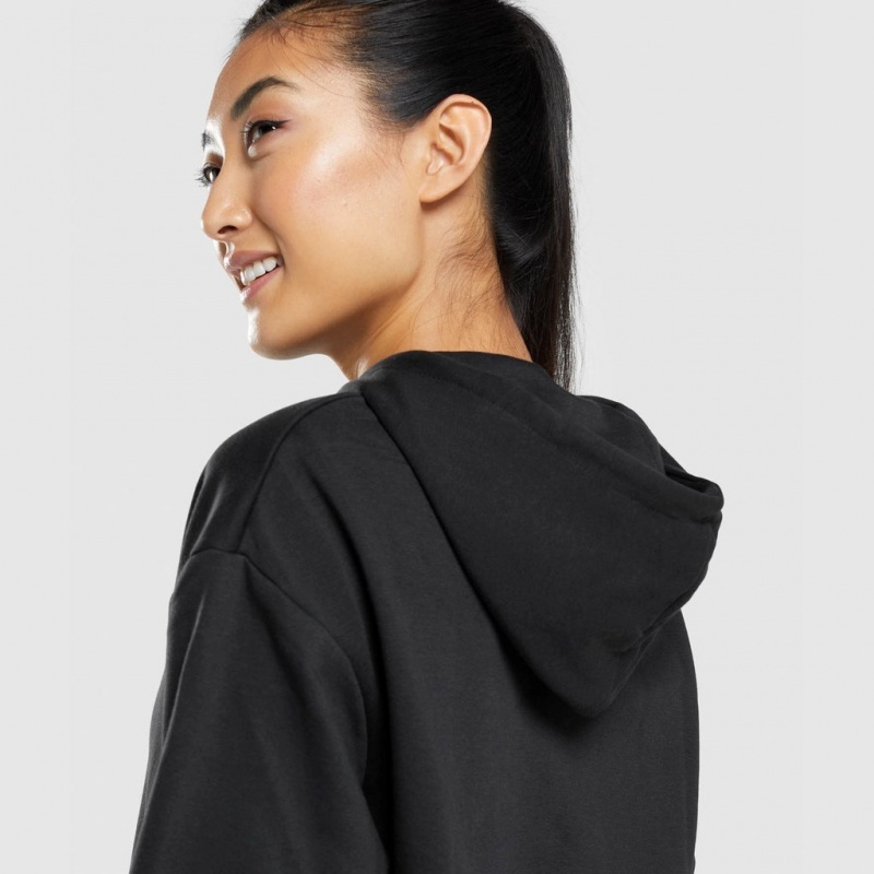 Sudadera con Capucha Gymshark Entrenamiento Oversized Negras | 41EFBQOKV