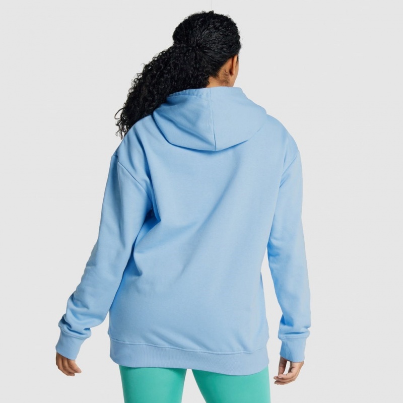 Sudadera con Capucha Gymshark Entrenamiento Oversized Azules Claro | 18ONEDAUF