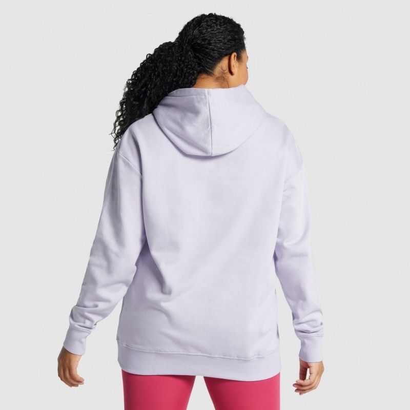 Sudadera con Capucha Gymshark Entrenamiento Oversized Moradas Claro | 69WLYAMVE