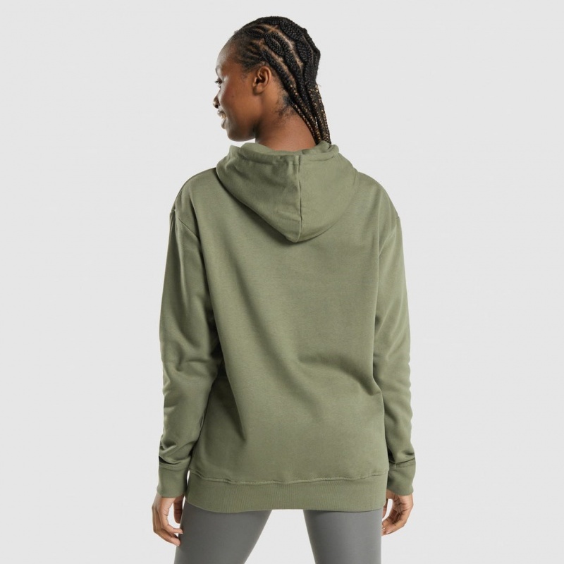 Sudadera con Capucha Gymshark Entrenamiento Oversized Verde | 60COGLEKR