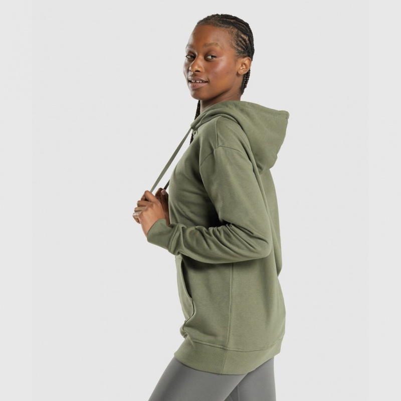 Sudadera con Capucha Gymshark Entrenamiento Oversized Verde | 60COGLEKR