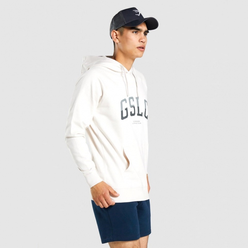 Sudadera con Capucha Gymshark GSLC Collegiate Creme | 90YNVKPSO
