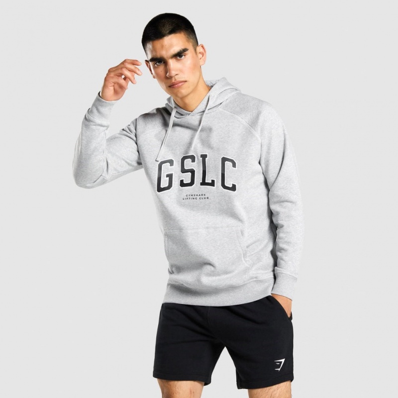 Sudadera con Capucha Gymshark GSLC Collegiate Gris Claro | 37DJANUXE