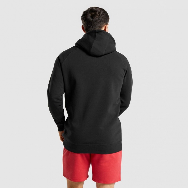 Sudadera con Capucha Gymshark Legacy Negras Blancas | 31AQITRLY