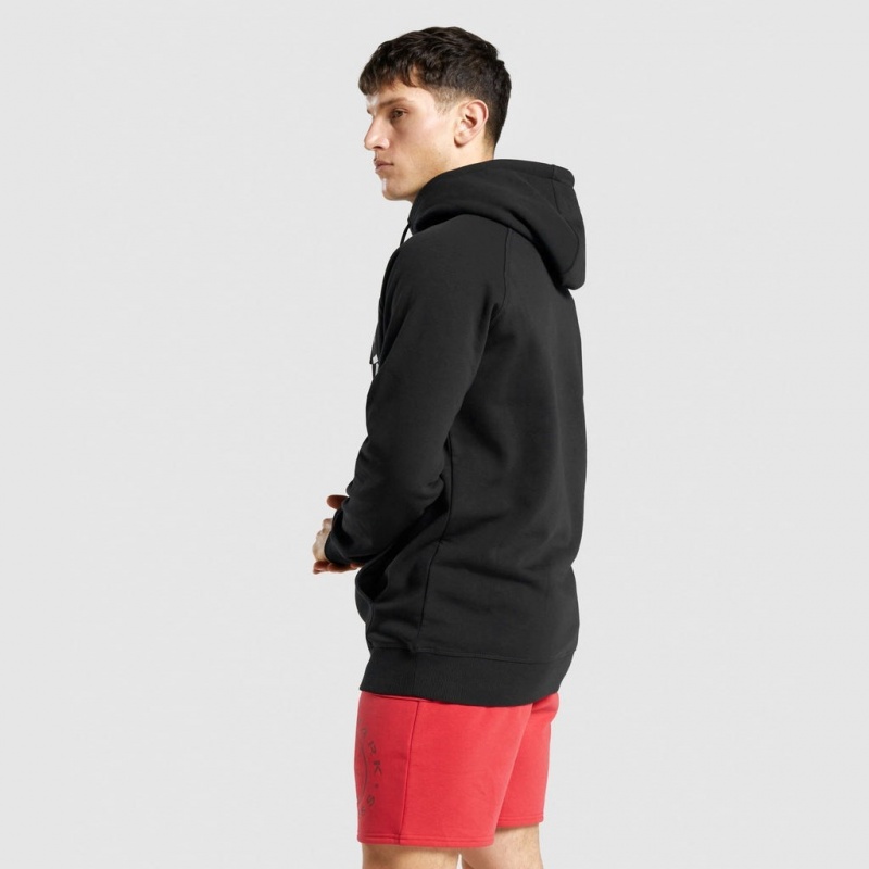 Sudadera con Capucha Gymshark Legacy Negras Blancas | 31AQITRLY