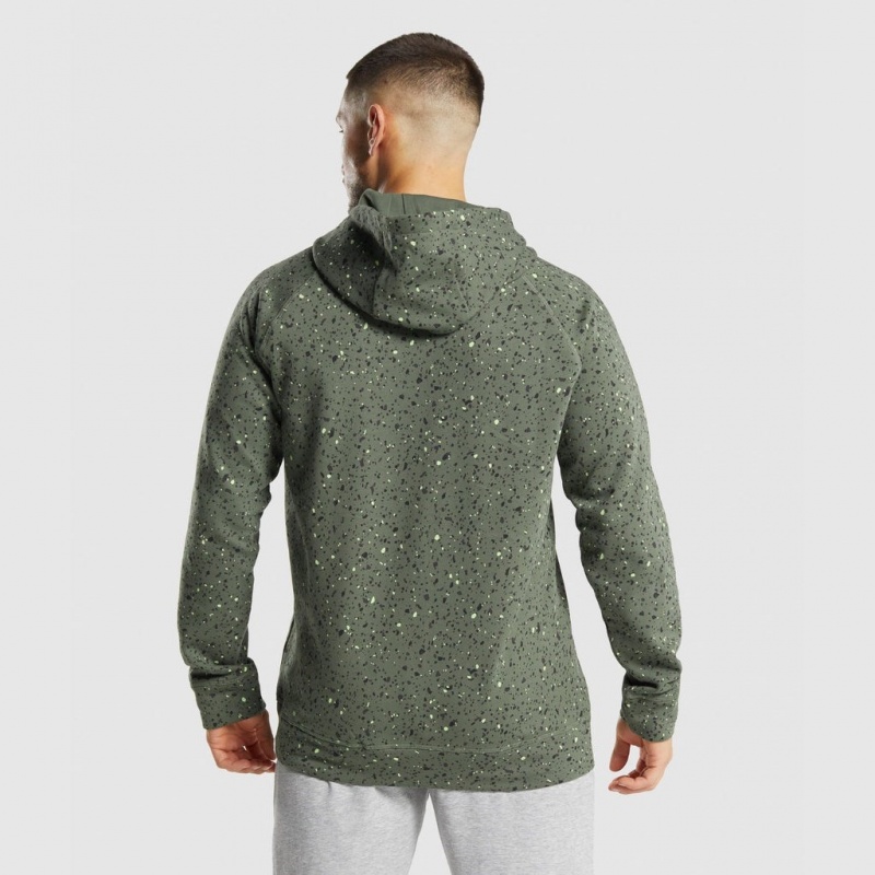 Sudadera con Capucha Gymshark Micro Print Verde | 82WIUKBQV