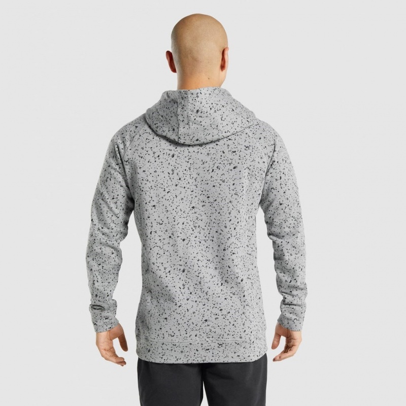 Sudadera con Capucha Gymshark Micro Print Gris Claro | 94VPLIQTF