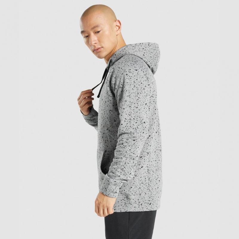 Sudadera con Capucha Gymshark Micro Print Gris Claro | 94VPLIQTF