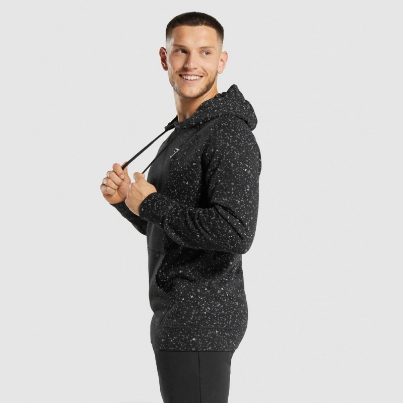Sudadera con Capucha Gymshark Micro Print Negras | 04MNWDGJS