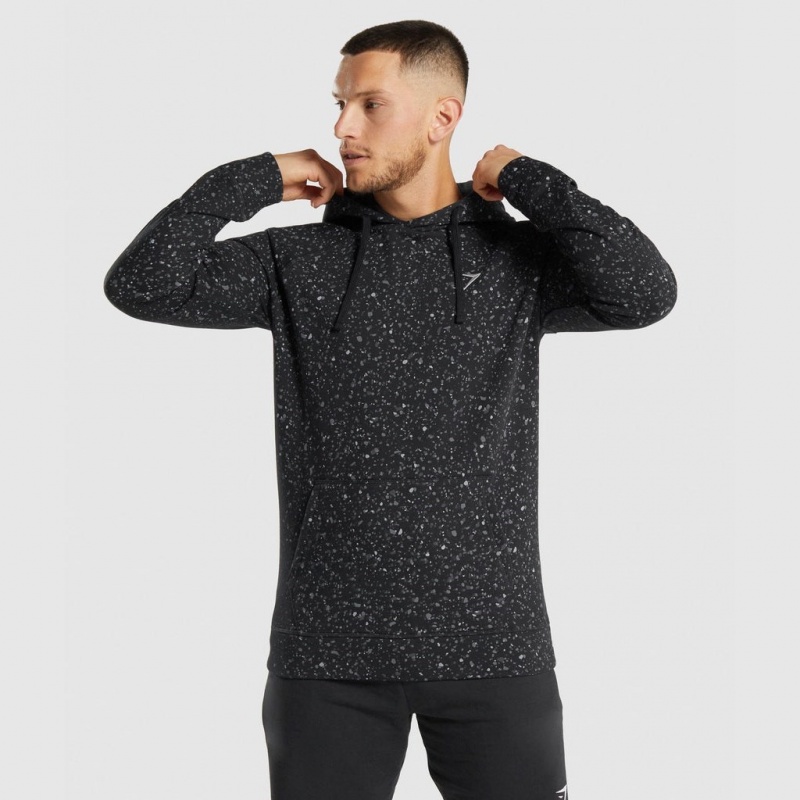 Sudadera con Capucha Gymshark Micro Print Negras | 04MNWDGJS