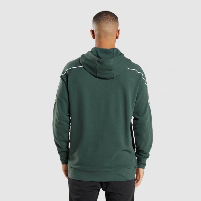 Sudadera con Capucha Gymshark Recess Obsidian Verde Blancas | 37MGOVFUT