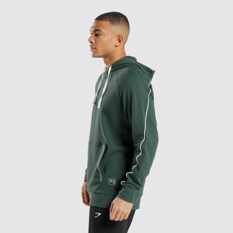 Sudadera con Capucha Gymshark Recess Obsidian Verde Blancas | 37MGOVFUT