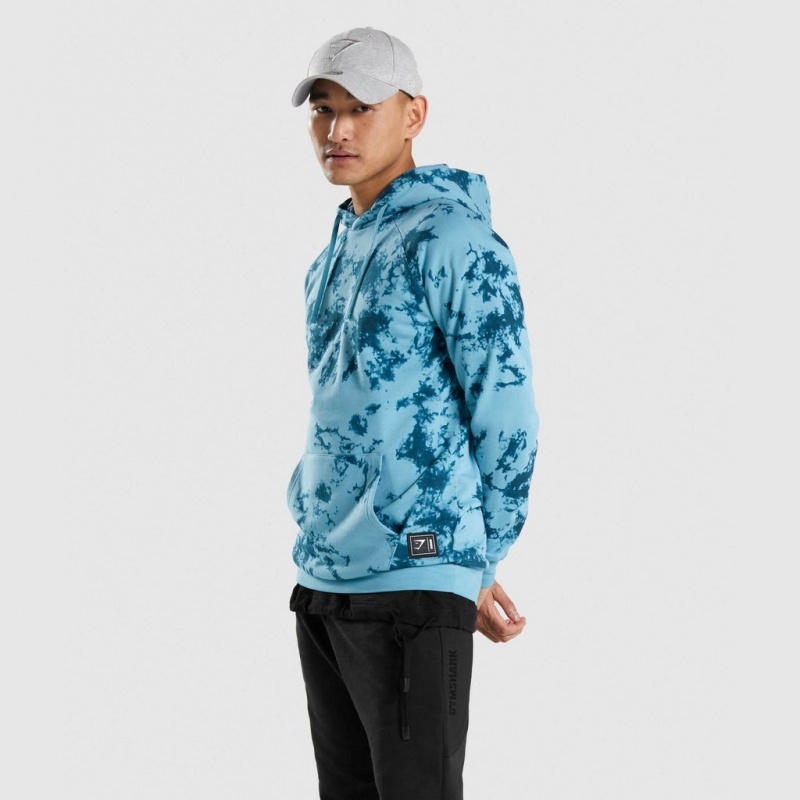 Sudadera con Capucha Gymshark Restore Teal Print | 79VXZOAQF