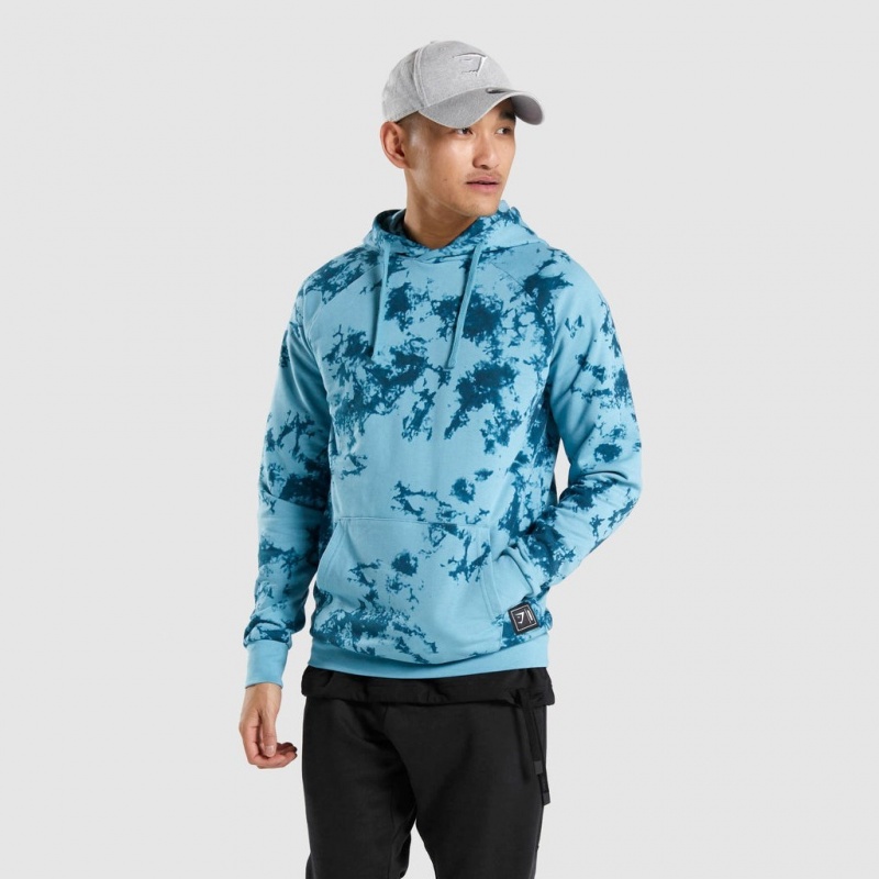 Sudadera con Capucha Gymshark Restore Teal Print | 79VXZOAQF
