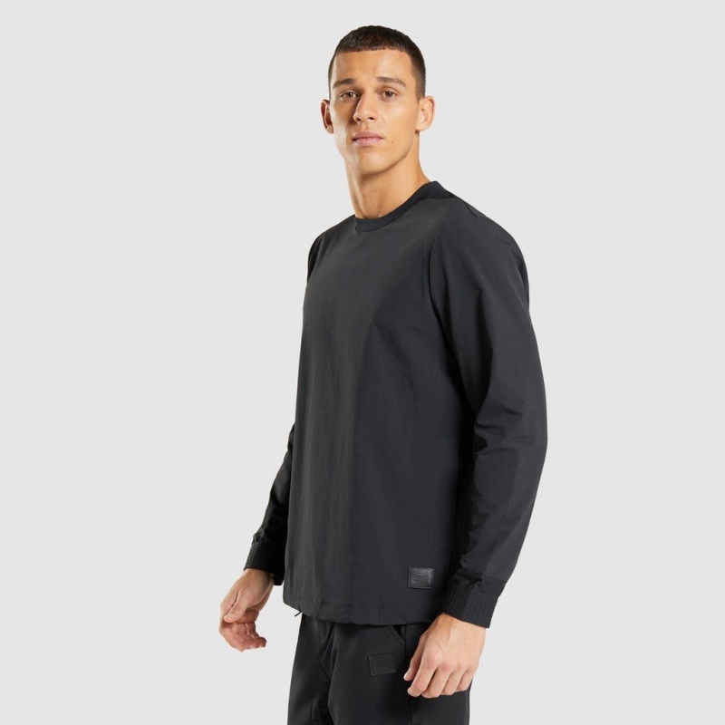 Sudadera con Capucha Gymshark Retake Crew Negras | 65MUEBWHZ