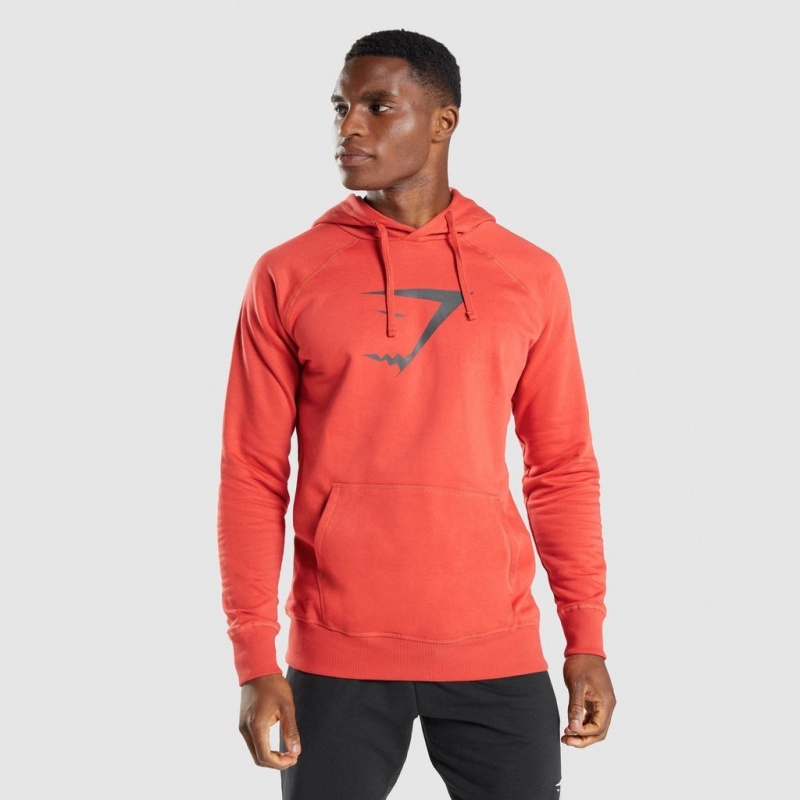 Sudadera con Capucha Gymshark Sharkhead Infill Rojas | 68XFCHLYD