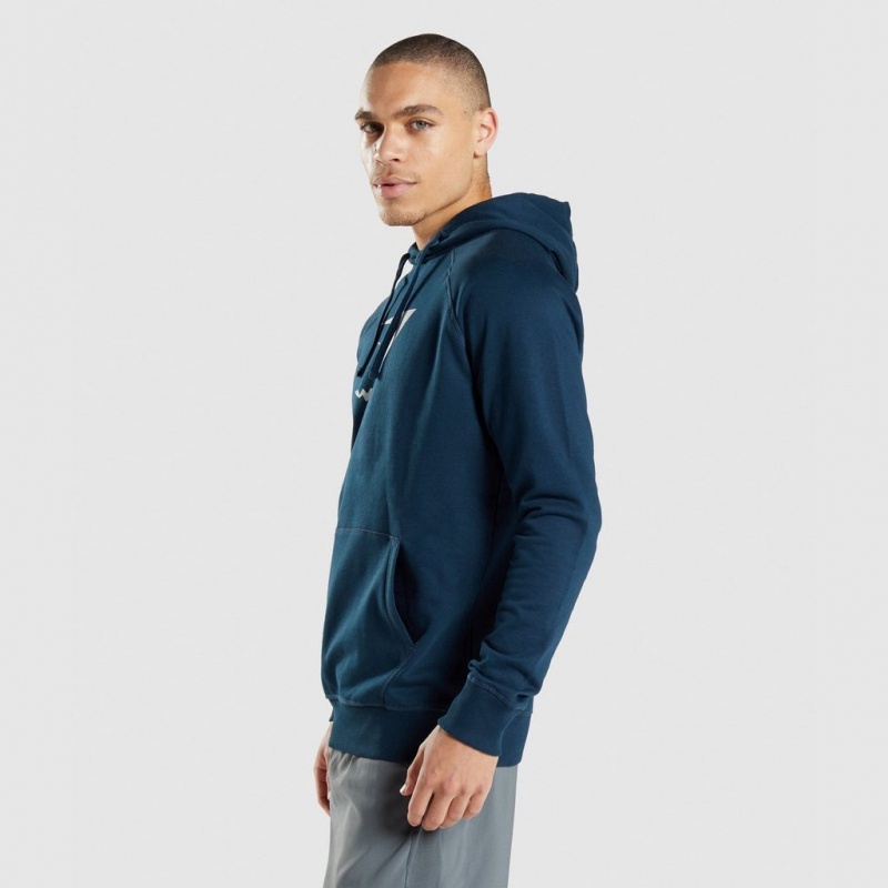 Sudadera con Capucha Gymshark Sharkhead Infill Azul Marino | 83MFTOQAW