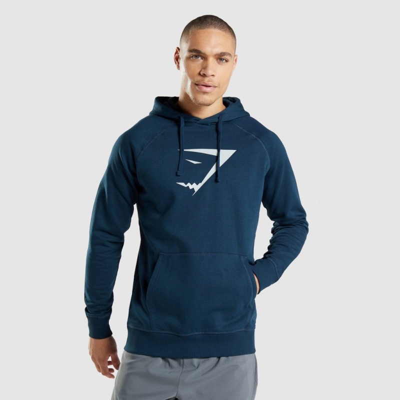 Sudadera con Capucha Gymshark Sharkhead Infill Azul Marino | 83MFTOQAW
