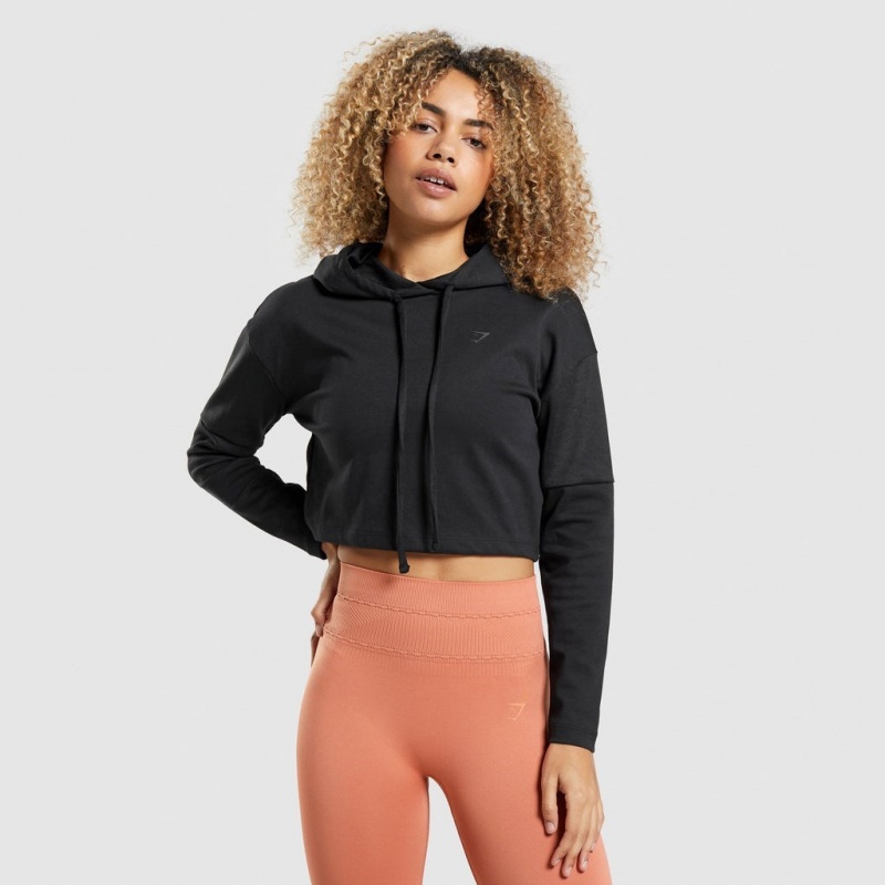Sudadera con Capucha Gymshark Studio Warm-Up Negras | 27KHNFIPG