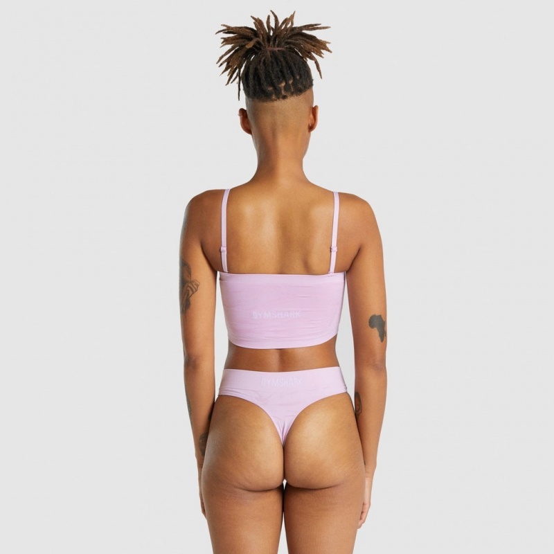 Sujetador Bandeau Gymshark Seamless Bandeau Rosas Claro | 31FSWZKAN