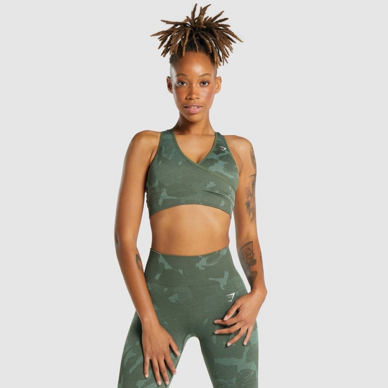 Sujetador Deportivo Gymshark Adapt Camo Seamless Savanna | 78BNFIJWL