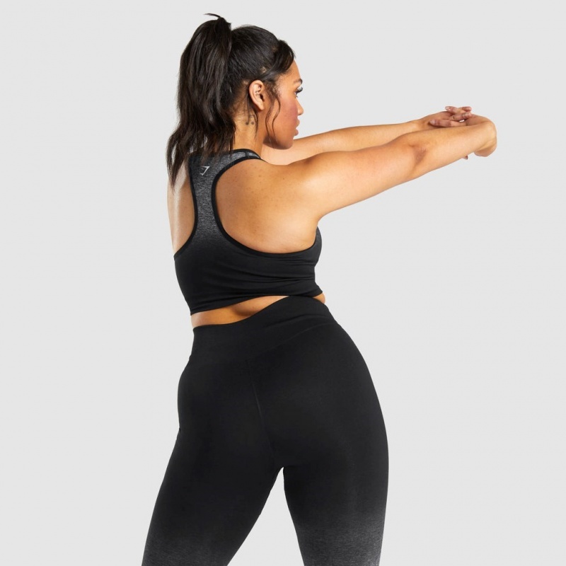 Sujetador Deportivo Gymshark Adapt Ombre Seamless Negras Negras | 73OVCMEFZ