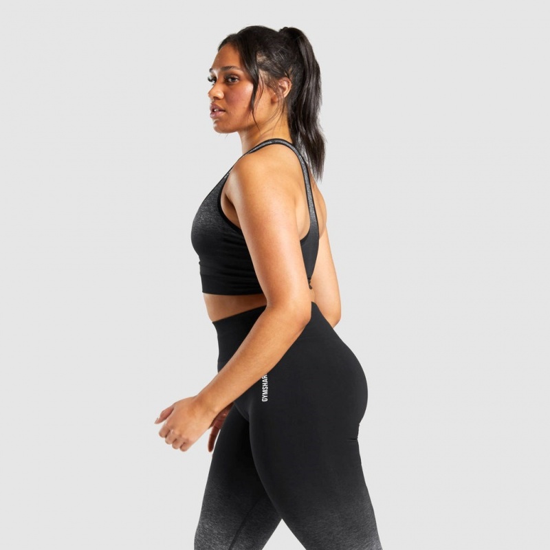 Sujetador Deportivo Gymshark Adapt Ombre Seamless Negras Negras | 73OVCMEFZ