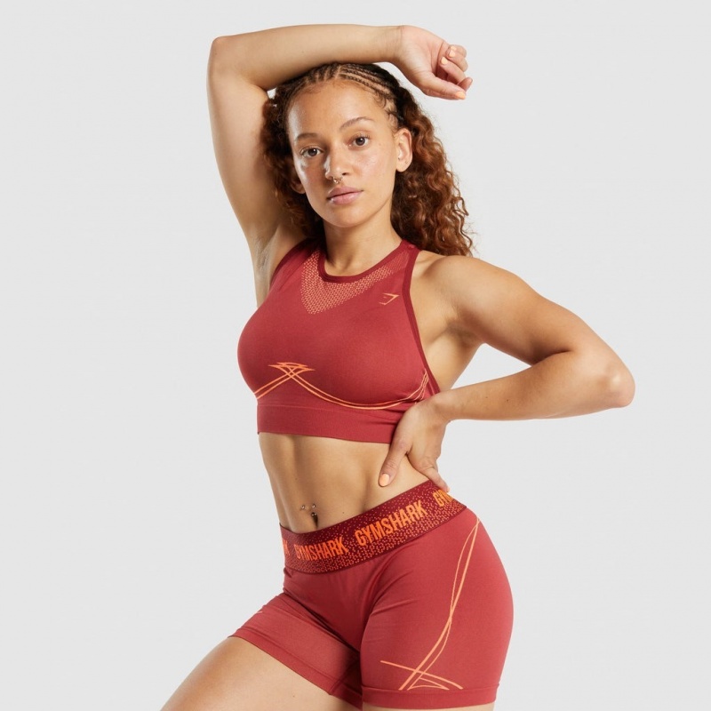 Sujetador Deportivo Gymshark Apex Seamless Burdeos | 89ZPFSIKO