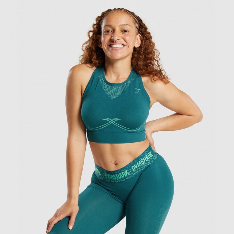 Sujetador Deportivo Gymshark Apex Seamless Teal | 58ESBMOQY