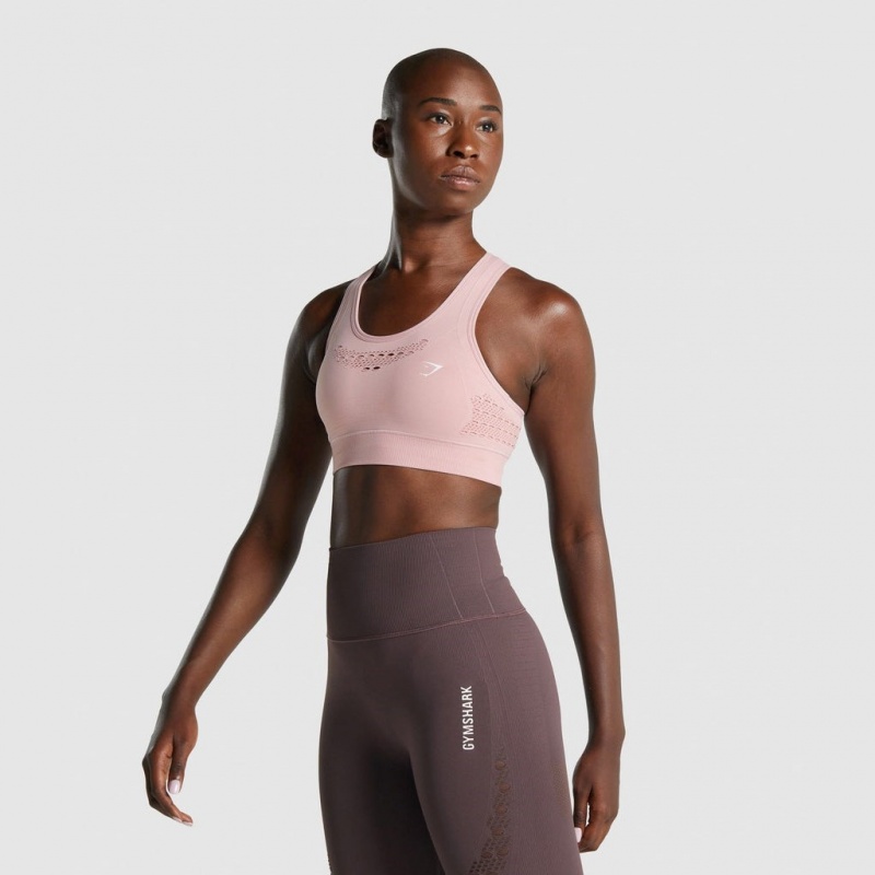 Sujetador Deportivo Gymshark Energy Seamless Rosas Claro | 04FMNJGYB