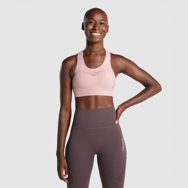 Sujetador Deportivo Gymshark Energy Seamless Rosas Claro | 04FMNJGYB