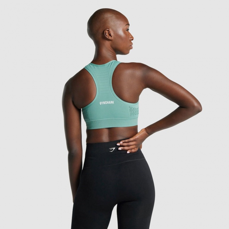 Sujetador Deportivo Gymshark Energy Seamless Verde Claro | 64NKCTMUY