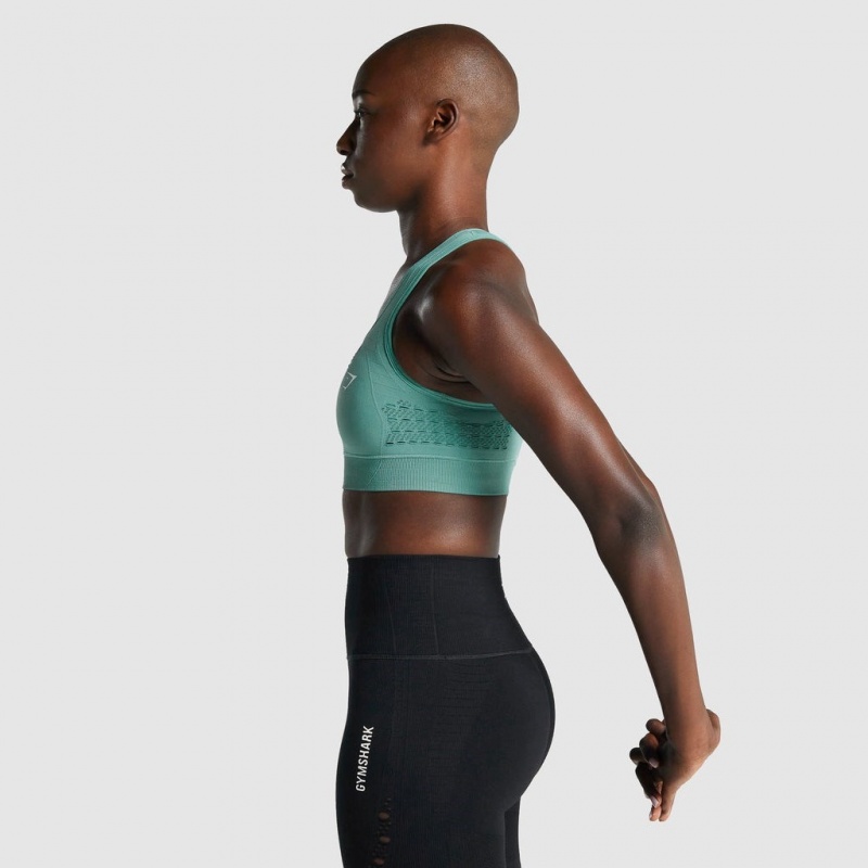 Sujetador Deportivo Gymshark Energy Seamless Verde Claro | 64NKCTMUY