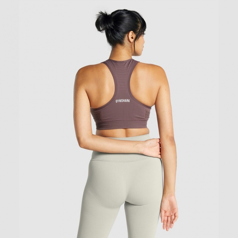 Sujetador Deportivo Gymshark Energy Seamless Marrones | 40QZILKBS