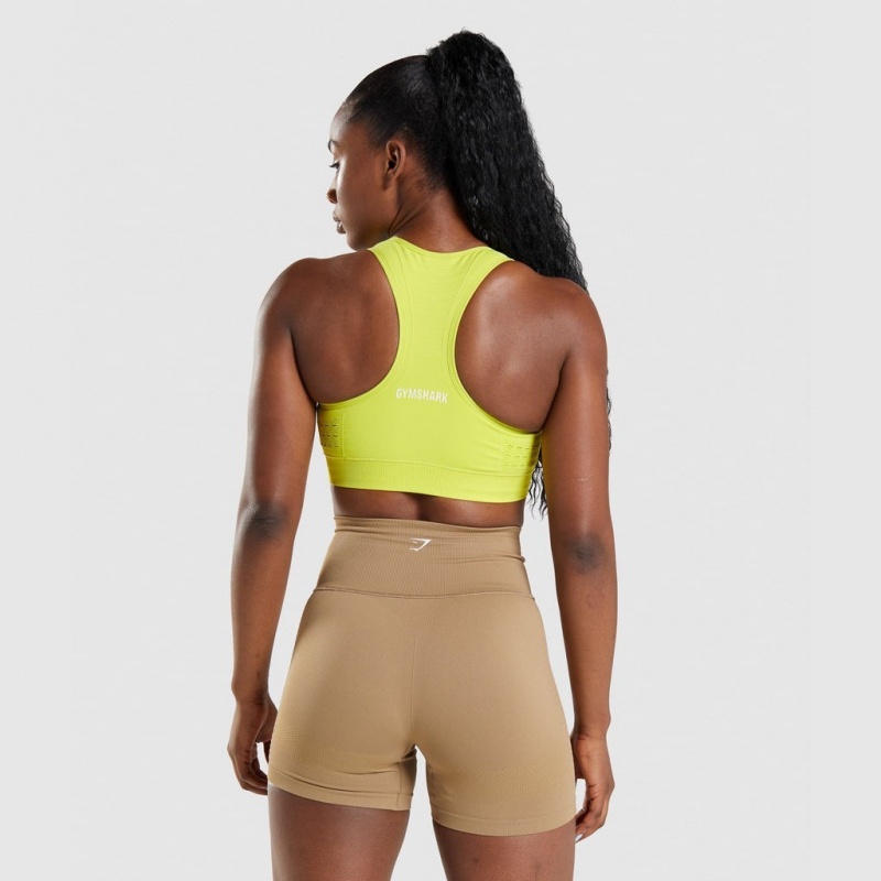 Sujetador Deportivo Gymshark Energy Seamless Amarillo | 65HFYPVXU