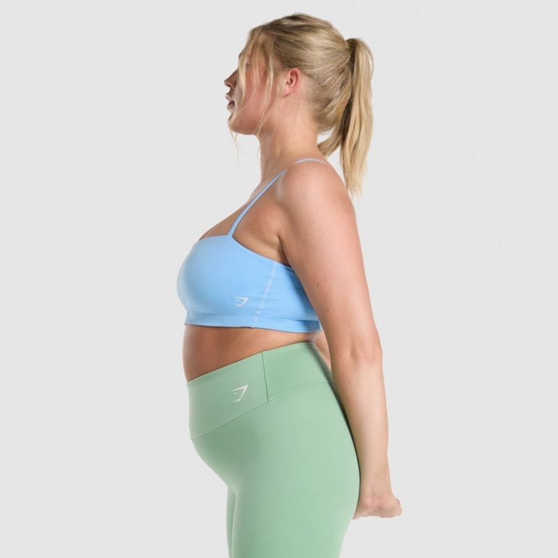 Sujetador Deportivo Gymshark Entrenamiento Bandeau Azules Claro | 39AJBCEQD